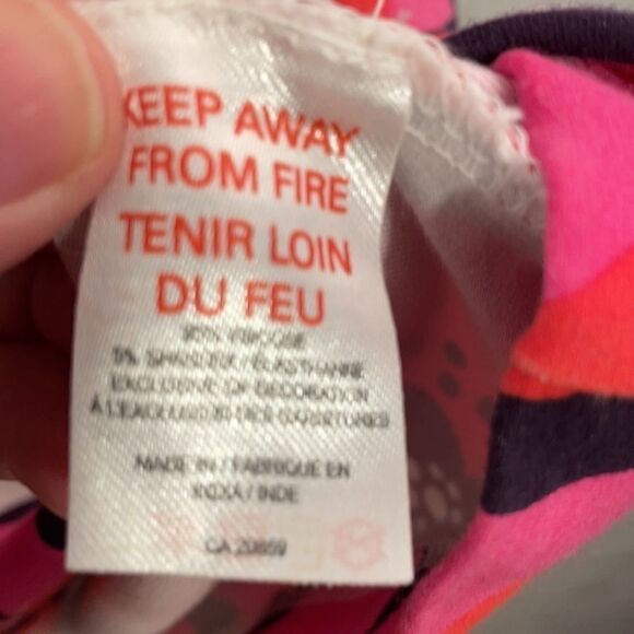 Hatley Floral Hibiscus Dress Pink and White Size Small Quarter Length Sleeve - Picture 5 of 7